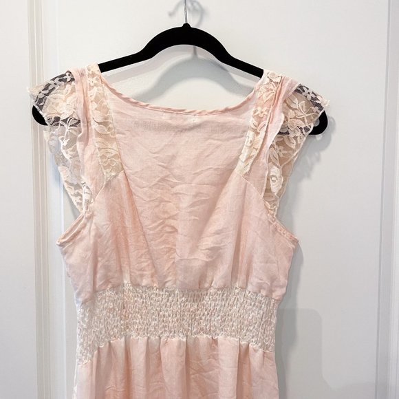 Beulah Ruffled Cottagecore Style Lace Mini Dress - Picture 10 of 12